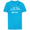 T-Shirt - Time Flies (Aqua Blau)