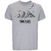 T-Shirt - Time Flies (Grau Schwarz - Meliert)