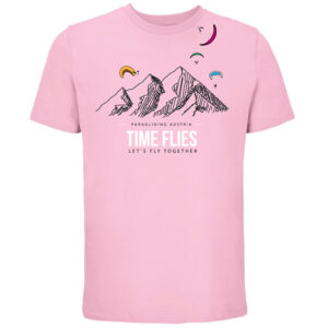 T-Shirt - Time Flies (Pink-Schwarz-Weiß)